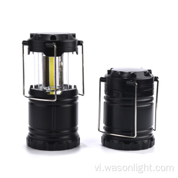 3*Cob cơ sở từ tính abs nhựa mạnh mẽ có thể thu gọn kính viễn vọng di động ngoài trời Camping Lantern